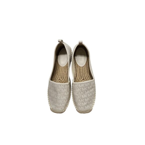 Michael Kors Womens Size 9 Lenny Logo Jaquard Espadrilles Slip On Platform - Picture 4 of 8